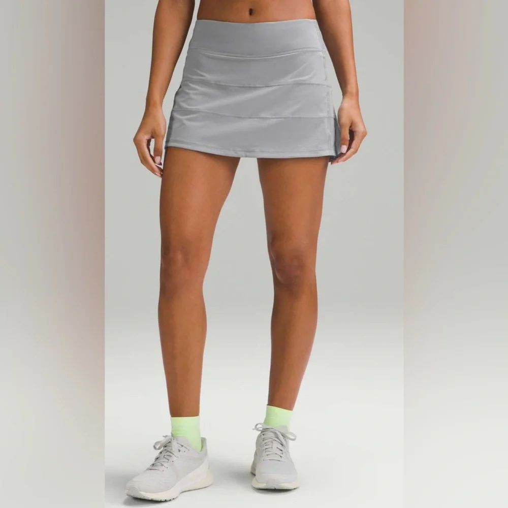 NWT Lululemon Pace Rival Mid-Rise Skirt Rhino Grey Size : 14 - Picture 2 of 6